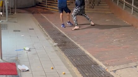 At a martial arts arena in Hong Kong