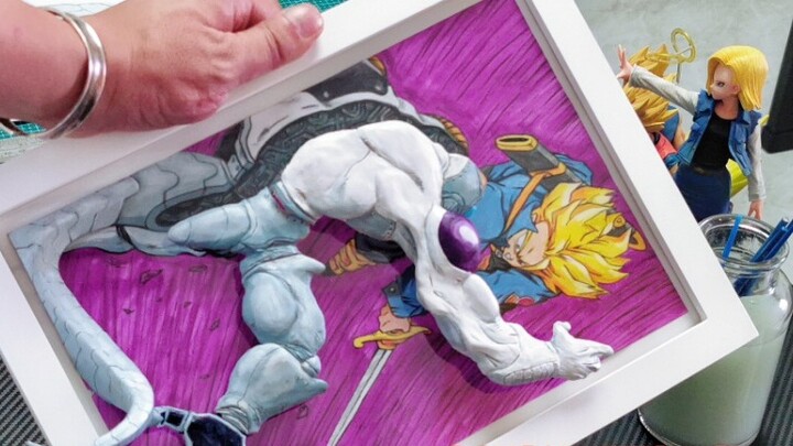 Trunks' greatest moment! Half of Frieza's body ran out of the frame! The most handsome moment of Tru