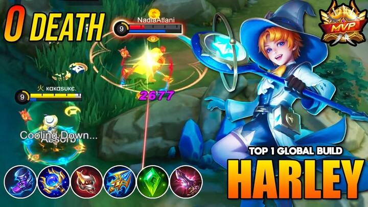 0 DEATH!! UNTOUCHABLE HARLEY HYPER CARRY - Mobile Legends [ Build Top 1 Global Harley Gameplay ]