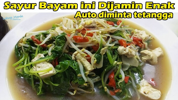 Tumis Sayur Bayam Tahu Enak Ngak Pake Lama
