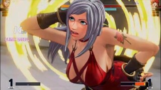 KOF15　ジェニーvsシェルミー　１３Hitクライマックスコンボに反撃の２２Hitクライマックスコンボ　空中滑空上手すぎる