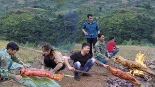 EM GÁI MƯỜNG THƯỞNG THỨC CÁ SẤU NƯỚNG SIÊU CAY CÙNG TRAI BẢN.