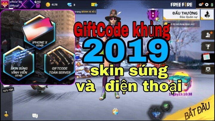 [ Official skt ] Free fire Gift Code Mới nhất | Quà khủng nhất năm 2019