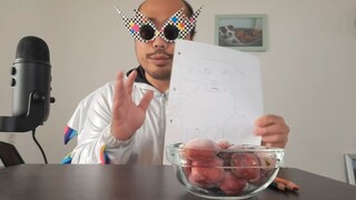 ASMR Eating Frozen Red Grapes + Coloring Spider Dog & Bringing Drawing To Life✨✨