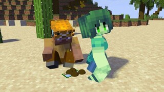 Steve Pufferfish I lost my Salmon Scales Girl - minecraft animation