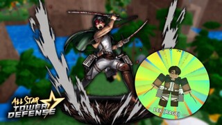 LEVEL 80 6 STAR LEVI in MATERIAL ORBS FARM (Showcase) | All Star Tower Defense Roblox