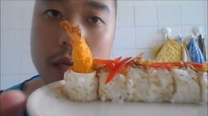 Asmr Eating Sounds / Mukbang - Fried Shrimp Sushi Roll