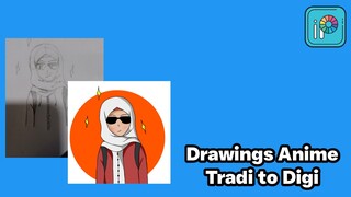 Drawing anime tradi to digi setelah satu bulanan gak ngegambar