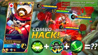 TOP GLOBAL AKAI + SECRET COMBO = DAMAGE HACKKKKK! | MLBB