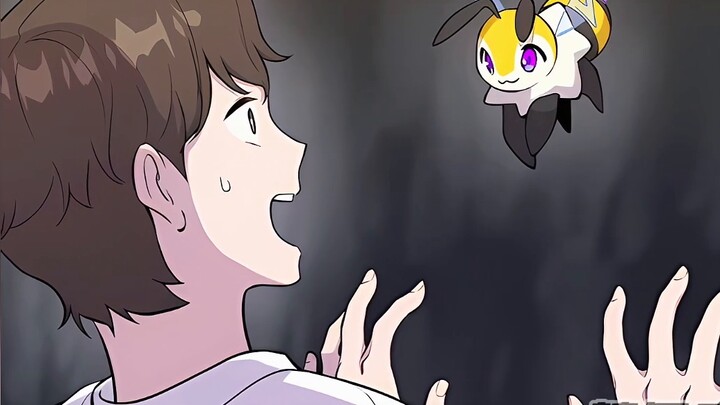 The first time a bee sees a human, it wants to make friends#而二元#Comic explanation