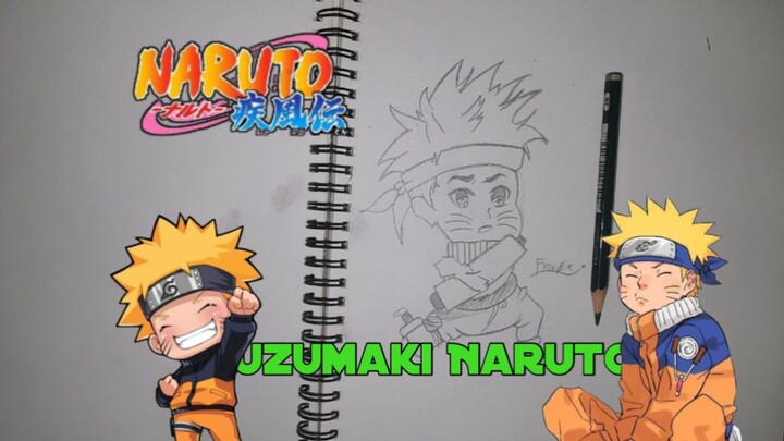 Menggambar Uzumaki Naruto cibi kawaii☺️ || anime Naruto Shipuden
