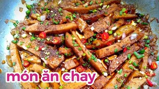 CHẢ LỤA CHAY kho tiêu món chay ngon khó cưỡng - tú lê miền tây