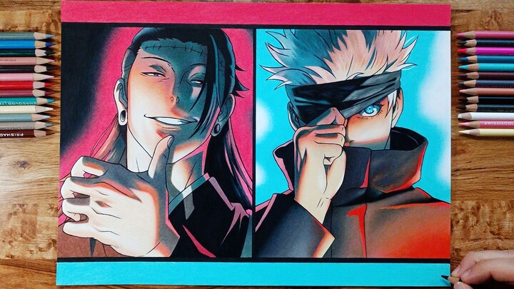 Drawing Suguru Geto and Satoru Gojo | Jujutsu Kaisen