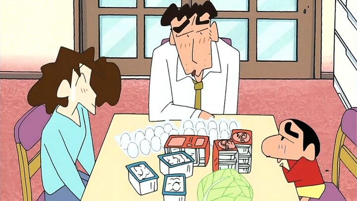 The Nohara family is in financial difficulty, and the frugal Miya