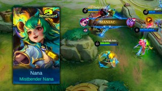 Nana Upcoming New Mistbenders Skin | Mistbenders Nana Gameplay | Mobile Legends: Bang Bang