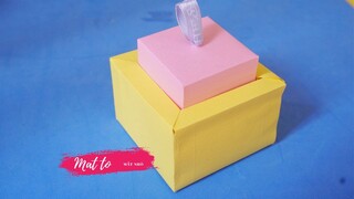 Cách làm hộp quà bằng giấy cực dễ - Cách Gấp Hộp Quà đơn giản Gấp giấy Origami -hộp bằng giấy a4