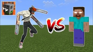 CHAINSAW MAN vs HEROBRINE in Craftsman: Building Craft