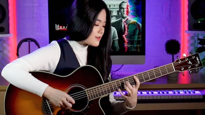 Super restored! Miss Sister Gao Neng played the Marvel series "WandaVision-Agatha All Along" [guitar