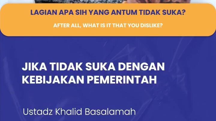 JIKA TIDAK SUKA DENGAN KEBIJAKAN PEMERINTAH