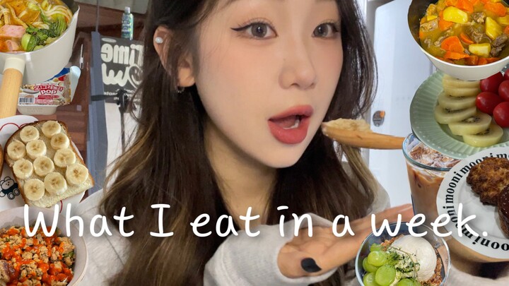 VLOG｜หนึ่งสัปดาห์ในเกาหลีกินอะไรบ้าง｜ร้านเบอร์เกอร์เชิงเขานัมซาน｜แกงกะหรี่เนื้อทำเอง｜ตะลุยสอบ TOPIK｜