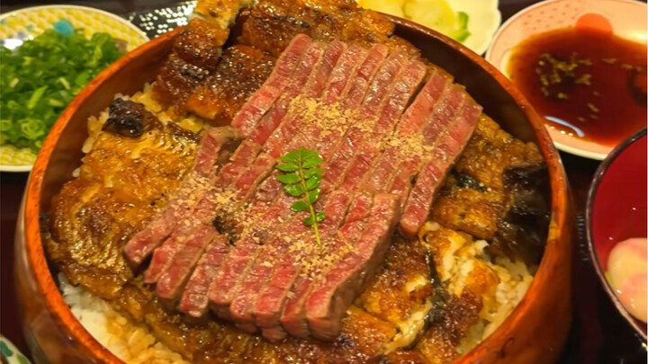 Nasi daging sapi dan belut!