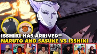 BORUTO EPISODE 215 | NARUTO & SASUKE VS ISSHIKI | REACTION COMPILATION