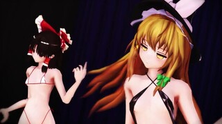 [Touhou MMD]Reimu và Marisa TRƯỢT TRƯỢT