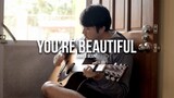 You're Beautiful - James Blunt | Fingerstyle Guitar Cover | Lyrics