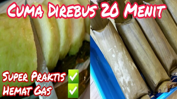 Cara Membuat Lontong Daun Pisang Cuma Direbus 20 Menit Saja, Mateng Sempurna Pulen Padat & Hemat Gas
