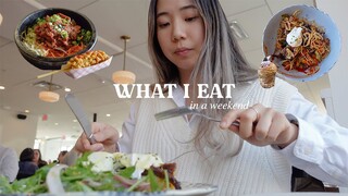 what I eat in a weekend | eating out, cooking korean food, no restrictions