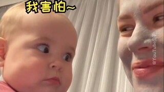 👶: هيا نجد شخصًا محترفًا ليُطعمني🍼 | بينما تضع الأم قناع الوجه لها💁‍♀️ | حان وقت استعراض المهارات🚴 |
