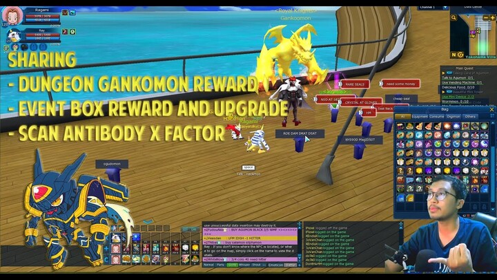 SHARING GANKOMON DUNGEON AND SCAN X-ANTIBODY FACTOR - Digimon Master Online