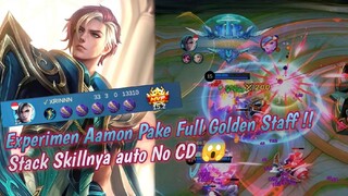 Experimen Aamon Pake Full Item Golden Staff‼️Auto dikira Cheat 😱