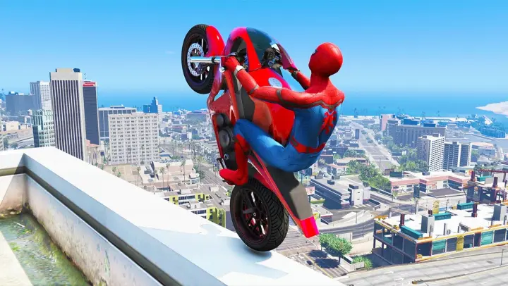 GTA 5 Spiderman Epic Jumps #7 ( Spider-Man Stunts & Fails )