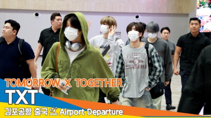 TXT 240702 World Tour Concert: Heading Overseas in Casual Outfits at the Airport!