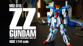 HGUC 1/144 ZZガンダムを自分好みに改造しました！【GUNPLA/ガンプラ42機目】 HGUC 1/144 ZZ GUNDAM