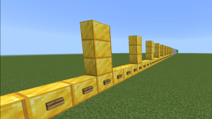 One-take shot! Minecraft 100 consecutive one-block rotation jumps!!