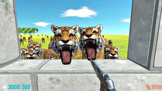 How Long Can i survive With 120 Vicious Tigers. Animal Revolt Battle Simulator