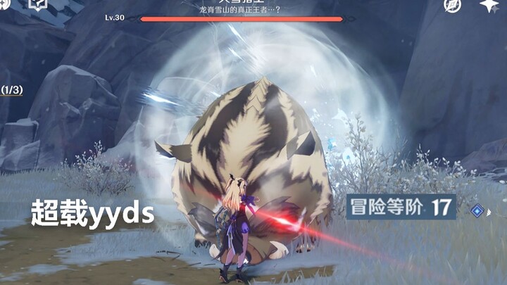 Genshin Impact: Pemain Pemula Level 17 Bertarung Melawan Raja Babi Hutan di Pegunungan Salju!