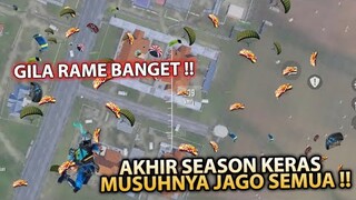 GILAA RAME BANGET!! TURUN YASNAYA AKHIR SEASON KERAS , KETEMU MUSUH JAGO GINI MAINNYA - PUBG MOBILE