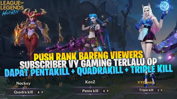 PENTAKILL + QUADRAKILL + TRIPLEKILL DALAM 1 MATCH - SUBSCRIBER VY GAMING MEMANG TERLALU OP!