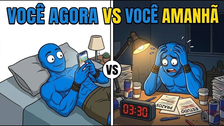 Por que você procrastina mesmo sabendo que vai se arrepender? — Cara Azul explica