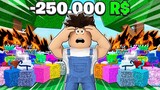 HOW I SPENT 250,000 ROBUX ON BLOX FRUITS! *What did I get?*