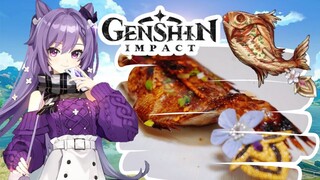 【原神飯】刻晴のオリジナル料理「九死一生の焼き魚」再現 / Genshin Impact Recipe: Keqing's specialty, "Survival Grilled Fish" IRL