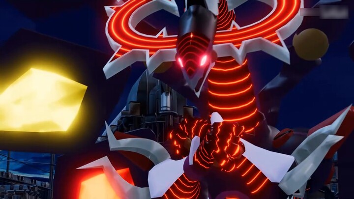 Yu-Gi-Oh! Fully Modeled Special Effects 3D Animation: Cybertron VS Four Heavenly Dragons Advance Tra