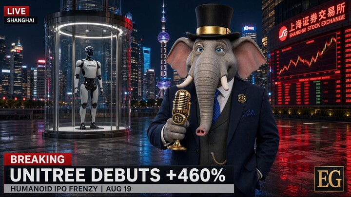 Unitree Robotics closed four hundred sixty percent above its offer price in Shanghai
