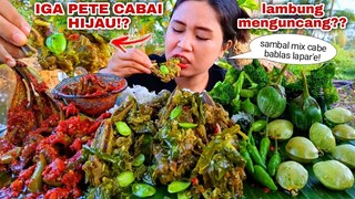 AWUR AWURAN⁉️ IGA PETE CABE IJO SAMBAL TERONG LALAPAN MENTAH JENGKOL MUDA CABE BROKOLI REBUS