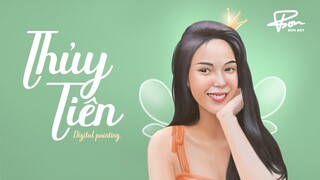 THỦY TIÊN - CÔ TIÊN CỨU TRỢ ĐỒNG BÀO MIỀN TRUNG KHI LŨ VỀ | PAINTING DIGITAL BonART