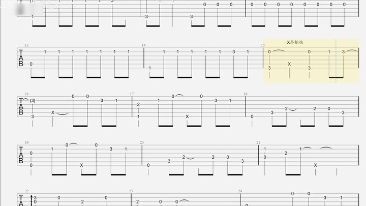 "Super Simple Fingerstyle Guitar Tab" - Light and Floating Time K-ON Part (with score)