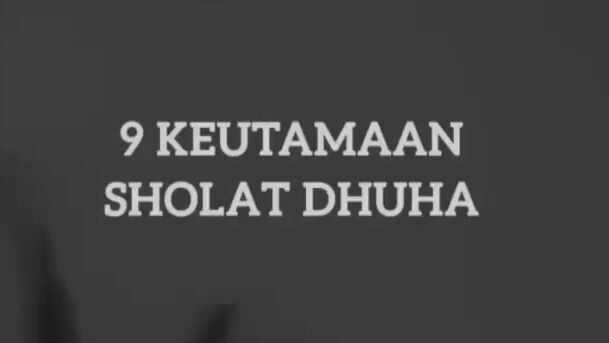 jadikan dhuha sebagai sedekah mu